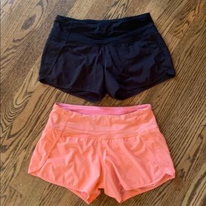Lululemon Speed Up 4 inch shorts lot of 2.
